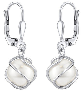 Silvego أقراط متدلية Swarovski Pearl Silvegobp31644 — أقراط