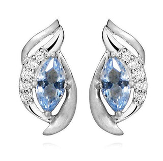 Silver Cat Orecchini Argento Spinello Sintetico Blu — Orecchini