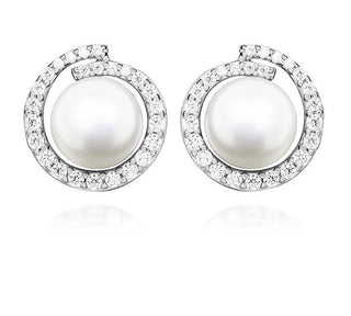 Silver Cat Orecchini In Argento Con Perle SC484 — Orecchini