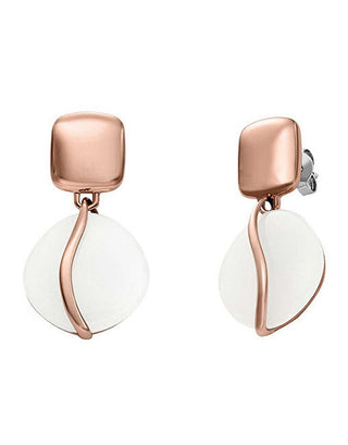 Skagen Orecchini In Bronzo Con Vetro Bianco Sofia Sea Glass Skj1816791 — Orecchini