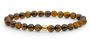 Sparkling Bracciale Perline Occhio Di Tigre 6 mm — Bracciale