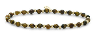 Sparkling Bracciale Perline Occhio Di Tigre 3 mm Mix — Bracciale