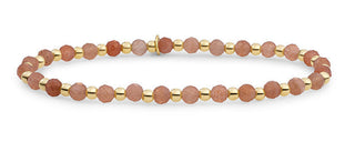 Sparkling Bracelet avec perles en pierre de soleil Sbg-Gem58-3Mm-Mix 