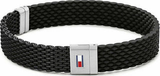 Tommy Hilfiger Bracciale Silicone Nero Uomo 19,5 cm — Bracciale