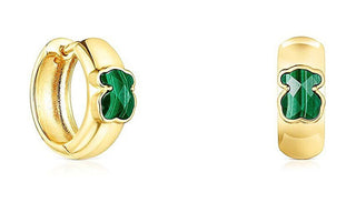 Tous Orecchini A Cerchio Con Malachite — Orecchini