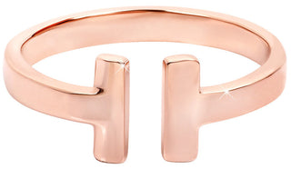 Troli Bague ouverte en acier plaqué or rose - Circonférence : 54 mm 