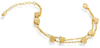 Troli Heart-Shaped Bracelet in Gold-Plated Steel 