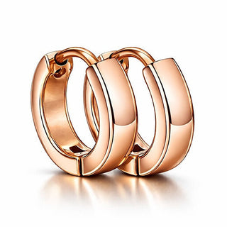 Troli Set Oorbellen Ringen Roestvrij Staal Roségoud — Set Oorbellen En Ringen