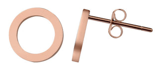 Troli Simple Earrings and Rings Plated in Rose Gold 