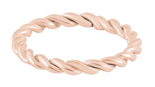 Troli Bague moderne tressée dorée rose - Circonférence : 50 Mm 