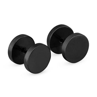 Troli Pendientes Negros Minimalistas Ks-148 