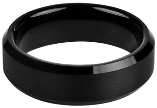 Troli Anello Acciaio Nero Circuito 60 mm — Anello