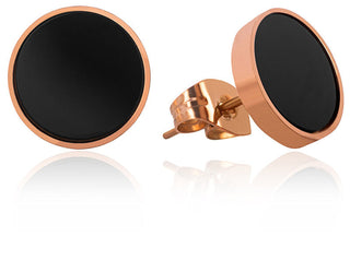 Troli Orecchini Bronzo Centro Nero — Orecchini