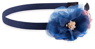 Troli Cerchietto Blu Per Capelli Con Fiori — Cerchietto