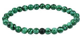 Troli Armbånd av Perler i Malakitt og Onyx 17 cm — Armbånd