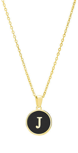 Troli Collana Placcata Oro Lettera J — Collana