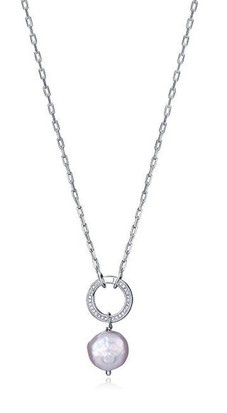 Viceroy Sparkling Silver Necklace With Pearl Elegante 13180C000-90 