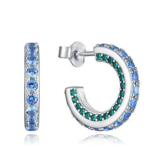 Viceroy Elegant Silver Hoop Earrings with Zirconia 9127E000-39 