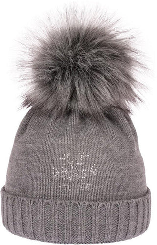 Capu Cappello Grigio Con Disegno Donna — Cappello
