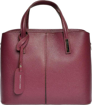 Anna Luchini Sac à main en cuir pour femme vin 