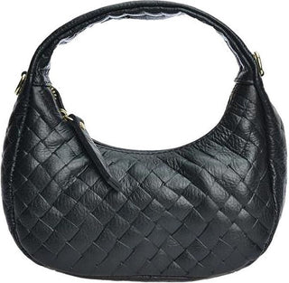Anna Luchini Borsa A Mano In Pelle Nero — Borsa a mano