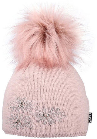 Capu Chapeau pour femme rose flocons de neige 