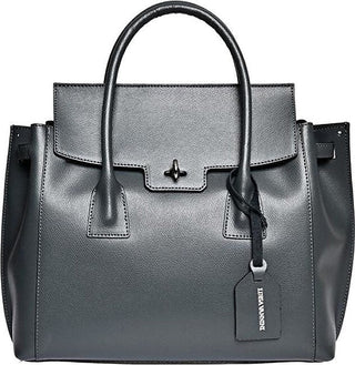 Luisa Vannini Borsa A Mano In Pelle 479 Grigio — Borsa A Mano