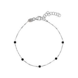 Alisia Bracelet délicat en argent avec spinelle noir AL4082-Argento-Spinello