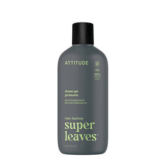 Attitude Gel douche pour hommes Super Leaves Matcha & Bergamote (Gel douche) 415 ml