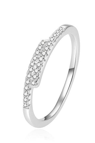 Beneto Scintillante Anello in argento con zirconi AGG259 - Circonferenza: 58 mm