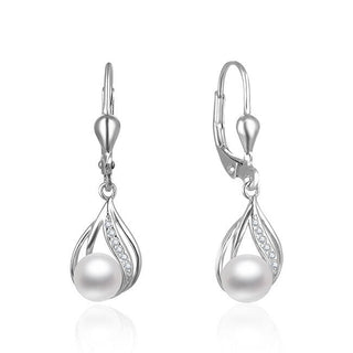 Beneto Incantevoli Orecchini in argento con perle vere AGUC2705P