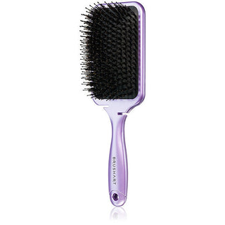 Brushart Boar Bristle Paddle Hairbrush Metallic Lilac