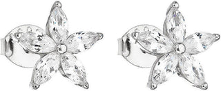 Evolution group Silver Orecchini con zircon white flower 11069.1