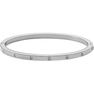 Fossil Solid steel Bracciale with zircons Shine Bright JF04420040