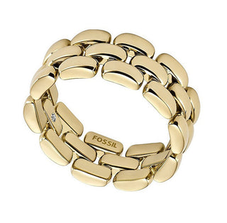 Fossil Stylish women´s Anello made of gold-plated steel Arden JF04785710 - Circuit: 57 mm