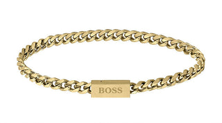 Hugo boss Zeitlos goldplattierte Kette für ihn Armband 1580172 - Länge: 19 cm