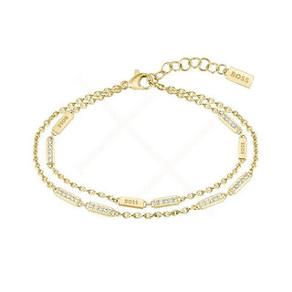 Hugo boss Double gold-plated Bracciale with crystals Larya 1580450