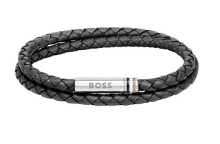 Hugo boss Elegant leather double Bracciale 1580489 - Length: 19 cm