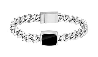 Hugo Boss Fashion Steel Bracelet with Onyx Odell 1580650 - Length: 17.5 cm
