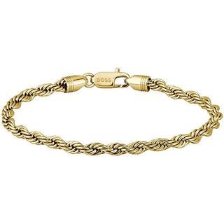 Hugo boss Men's gold-plated steel Bracciale Valis Myles 1580810 - Length: 19 cm