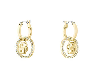 Hugo boss Boucles d'oreilles 2en1 Double B plaquées or 1580821