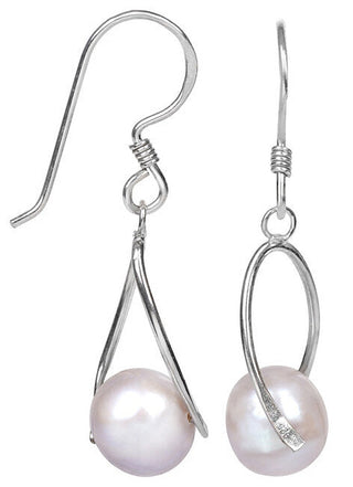 Jwl luxury pearls Plata Pendientes con perla derecha JL0110