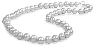 Collana de perlas genuinas grises JL0288
