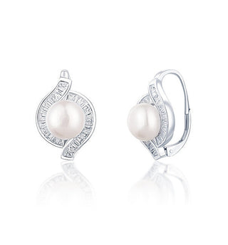 Jwl luxury pearls Bonitos pendientes de plata con perlas reales JL0718