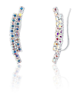 Jwl luxury pearls Pendientes largos brillantes con cristales JL0741