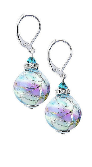 Lampglas Orecchini incantevoli Provence Lady con argento puro in perle ERO12