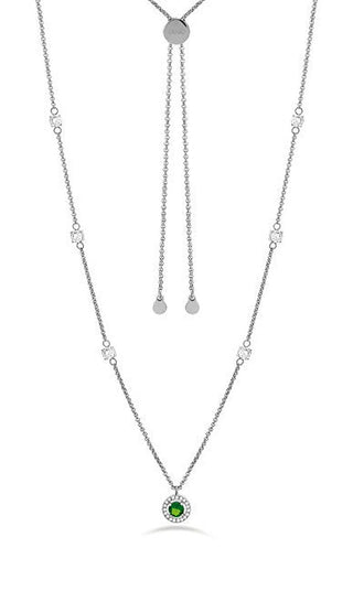 Liu jo Elegante acero Collar con circonitas cúbicas Esencial LJ2271