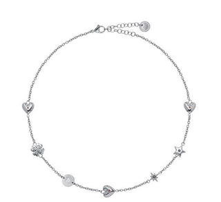 Liu jo Steel da donna Collana con crystals Icones LJ3175