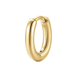 Luca barra Minimalist single Earring made of gold-plated steel OK1579 - Diameter: 1.3cm