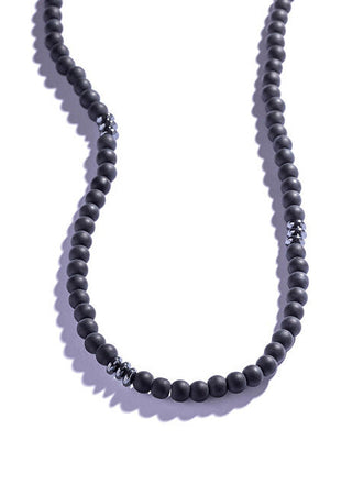 Marc malone Schwarze Perlen-Halskette für Herren MCGN5078